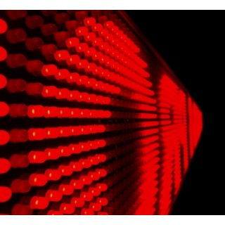 Светодиодная бегущая строка красного цвета, размером 2640*400мм